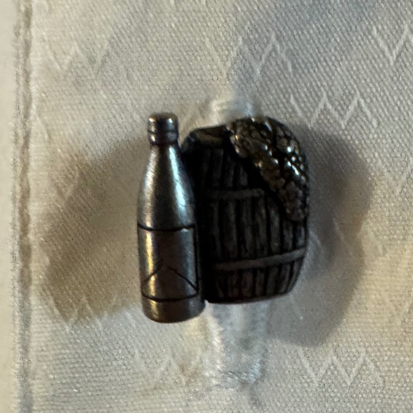 Men's Stubbs Western White ZigZag Beer Barrel Button French Cuff Shirt Size M NW - Picture 4 of 12